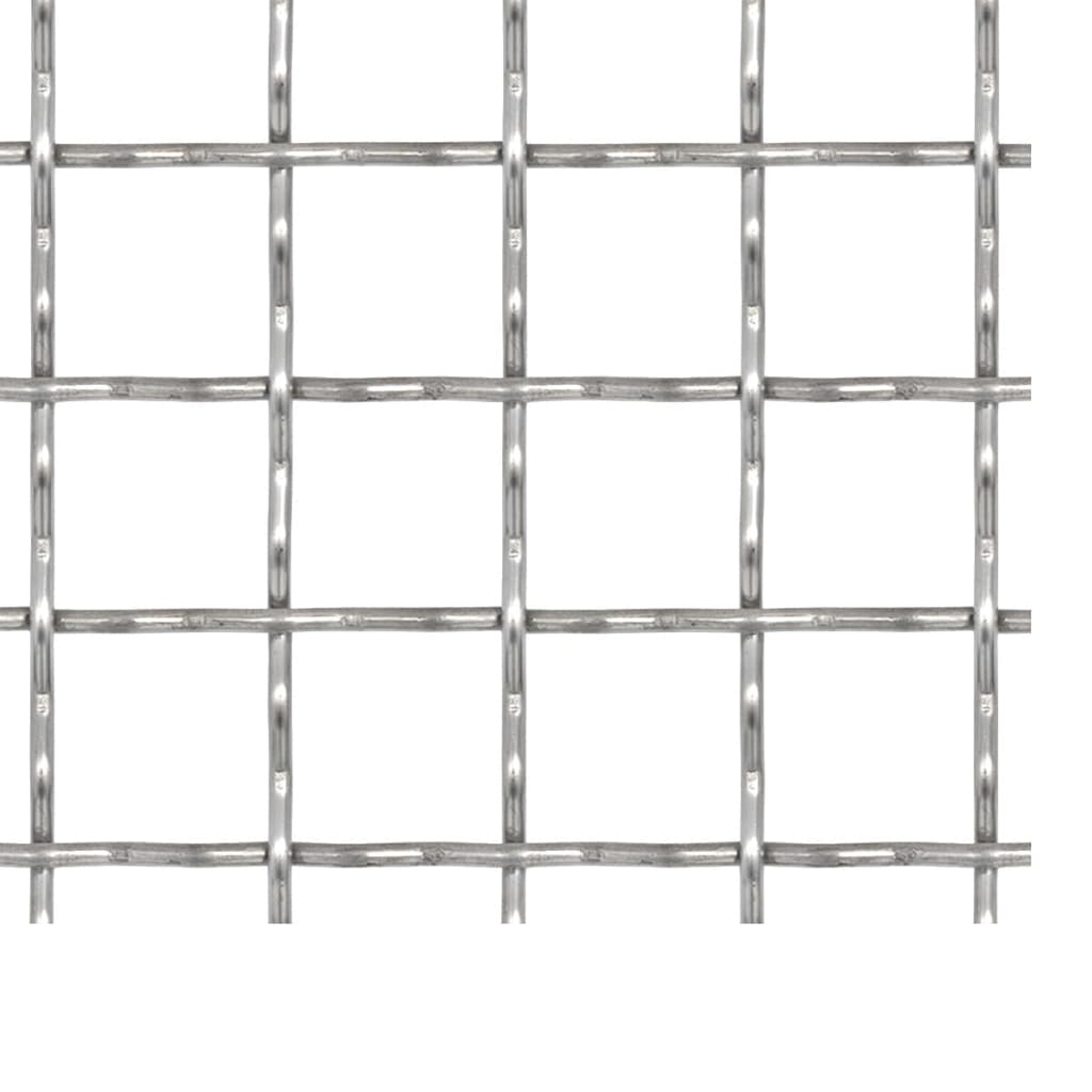 vidaXL Krympet kjedegjerde for hage rustfritt stål 50x50cm 21x21x2,5mm