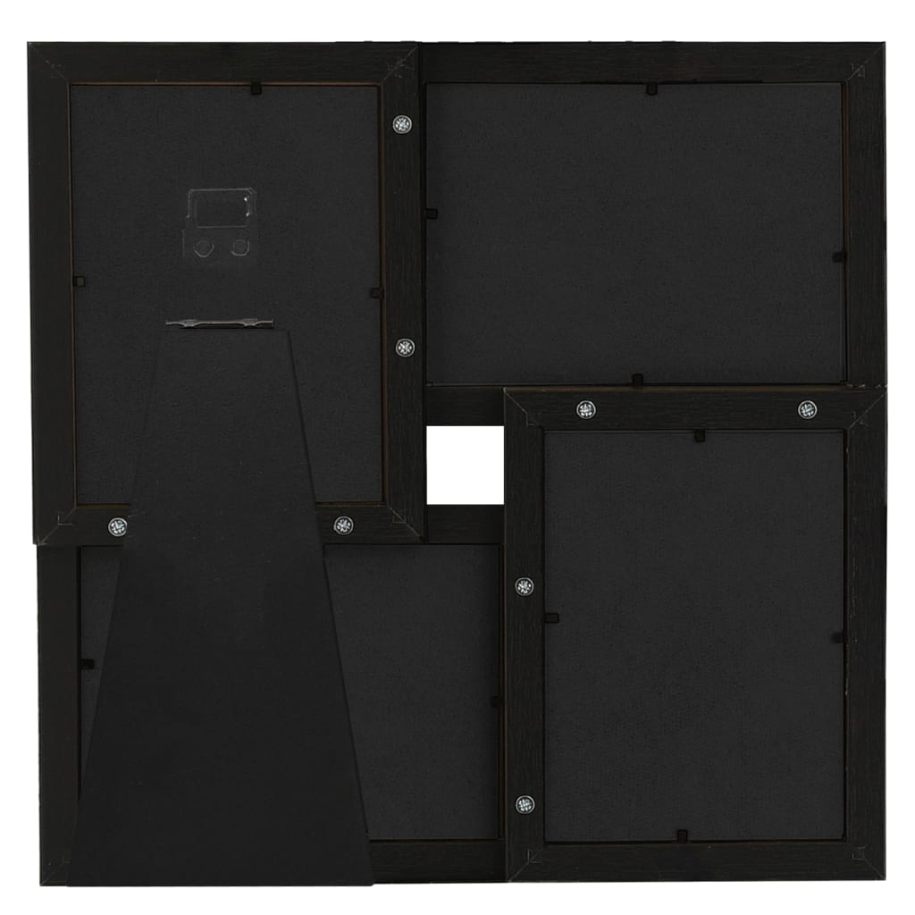 vidaXL Fotorammekollasj for 4x(10x15 cm) bilde svart MDF
