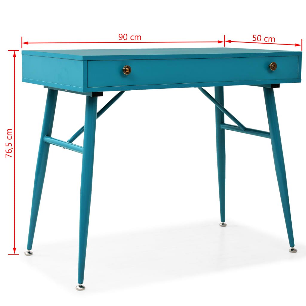 vidaXL Skrivebord med skuff 90x50x76,5 cm antikkgrønn