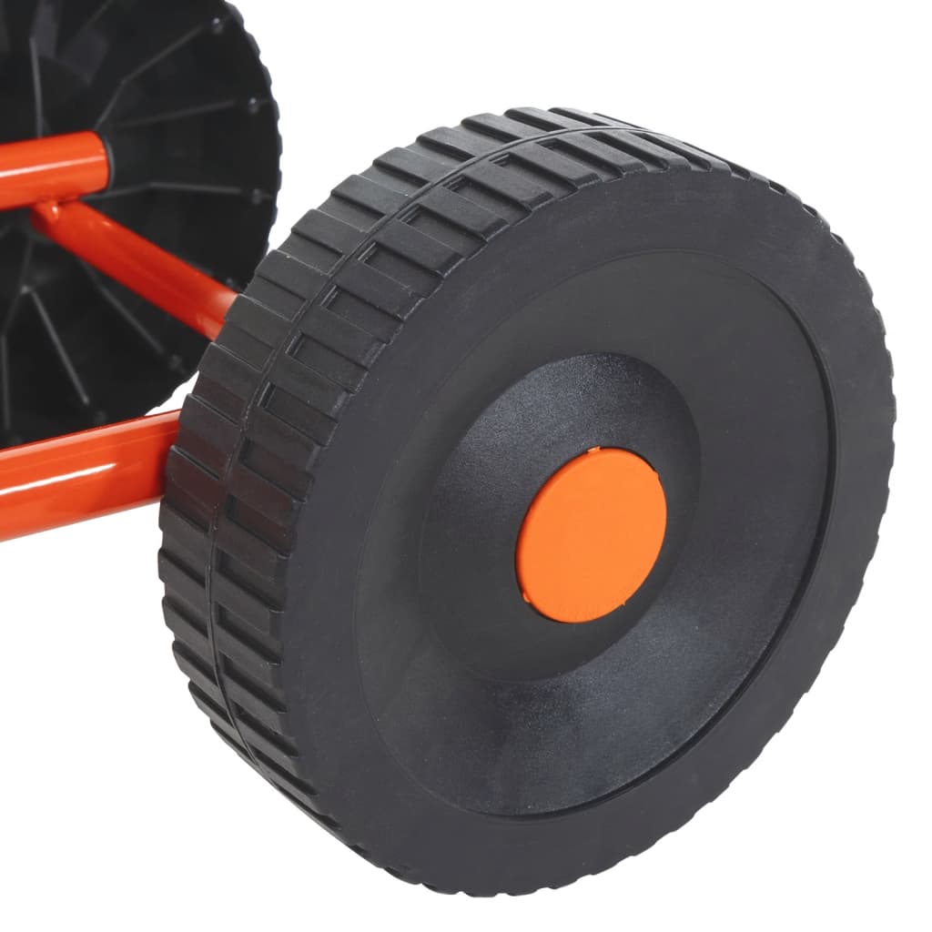 vidaXL Sprinkler med hjul med roterbart hode rødt stål