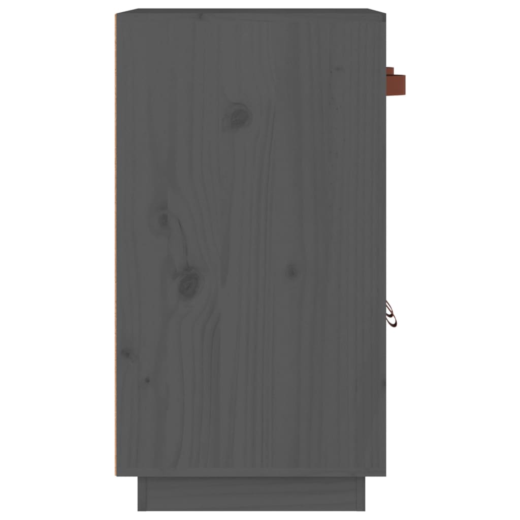 vidaXL Skjenk grå 65,5x40x75 cm heltre furu