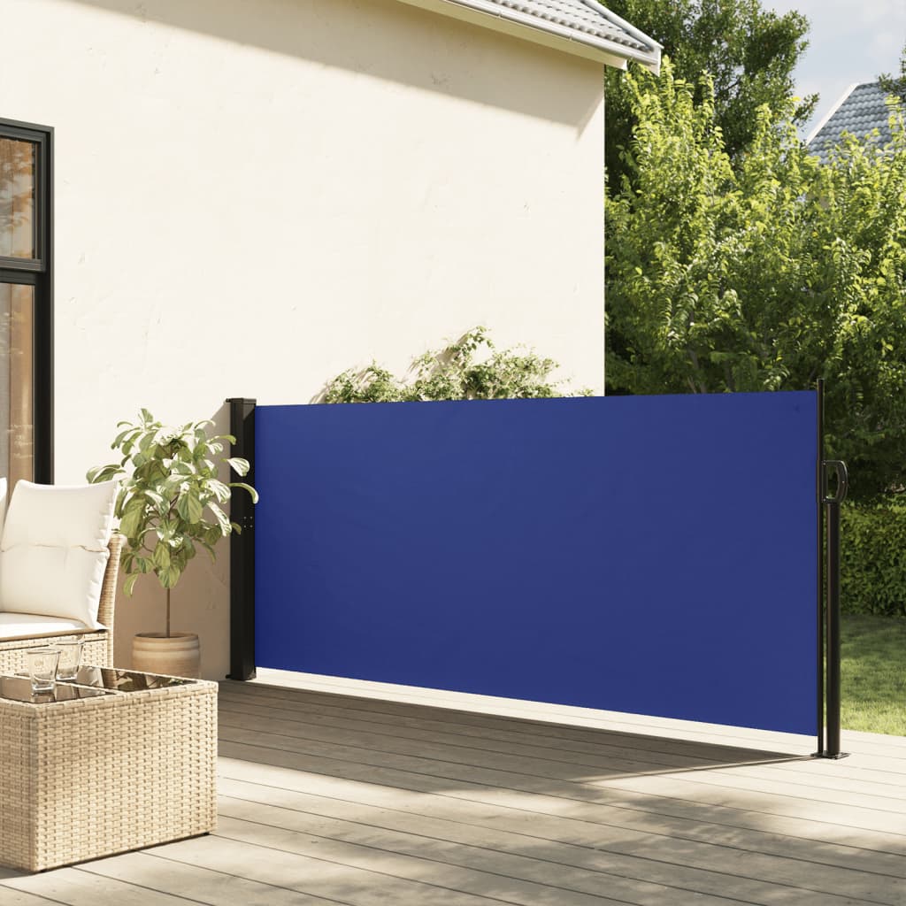 vidaXL Uttrekkbar sidemarkise 120x600 cm blå