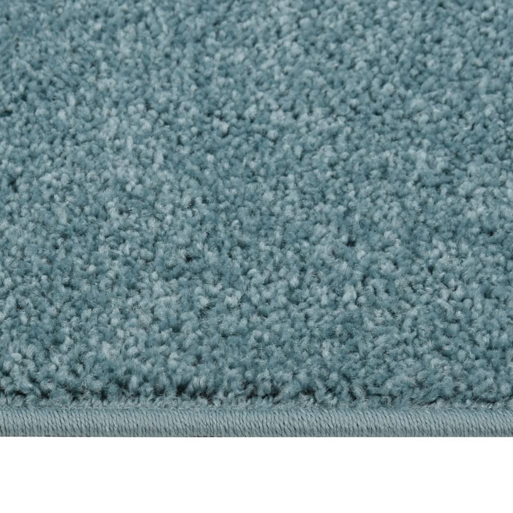 vidaXL Teppe med kort luv 160x230 cm blå