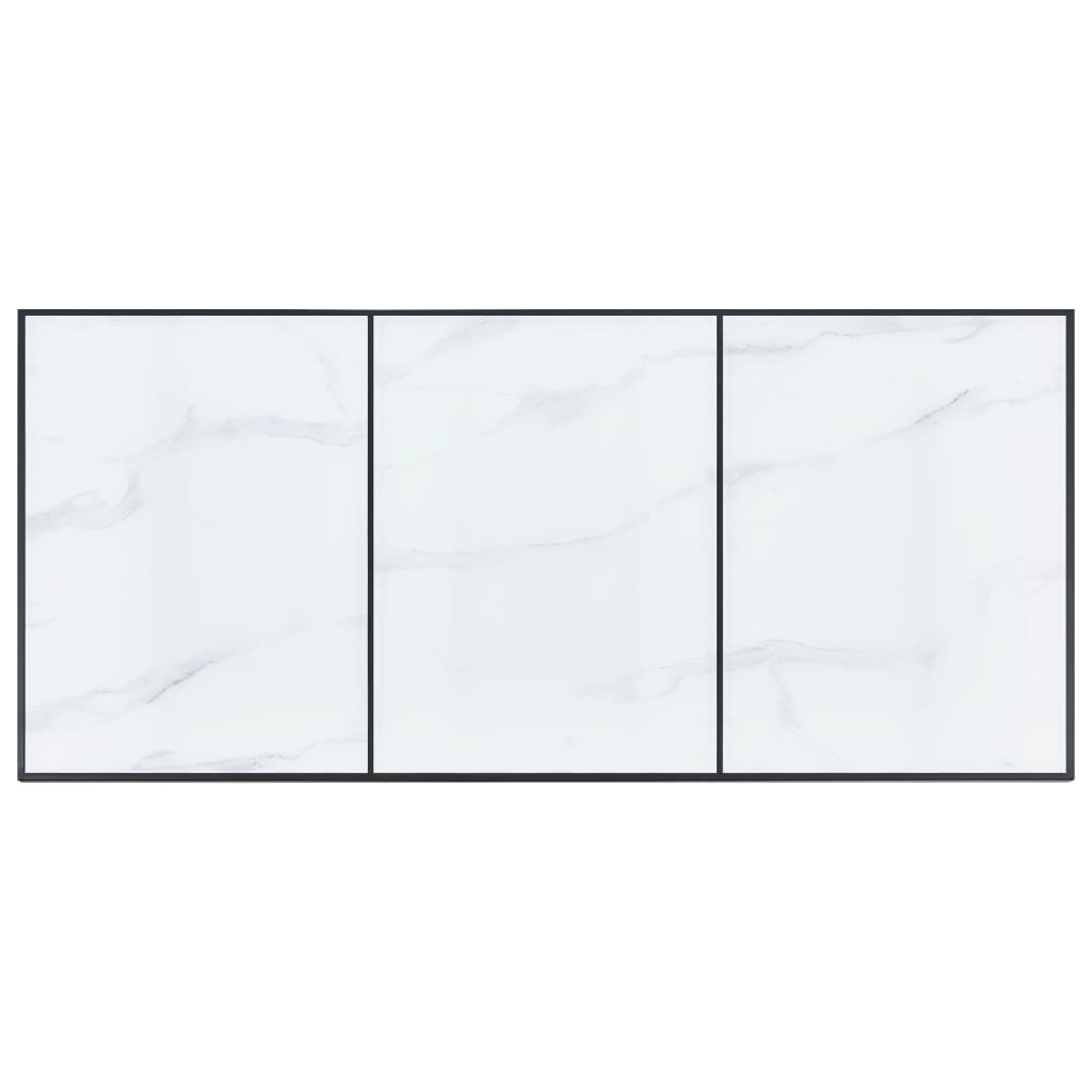 vidaXL Spisebord hvit 200x100x75 cm herdet glass