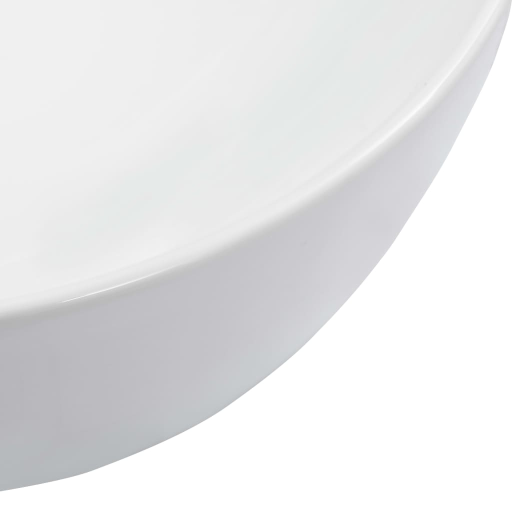 vidaXL Vask 42,5x42,5x14,5 cm keramikk hvit