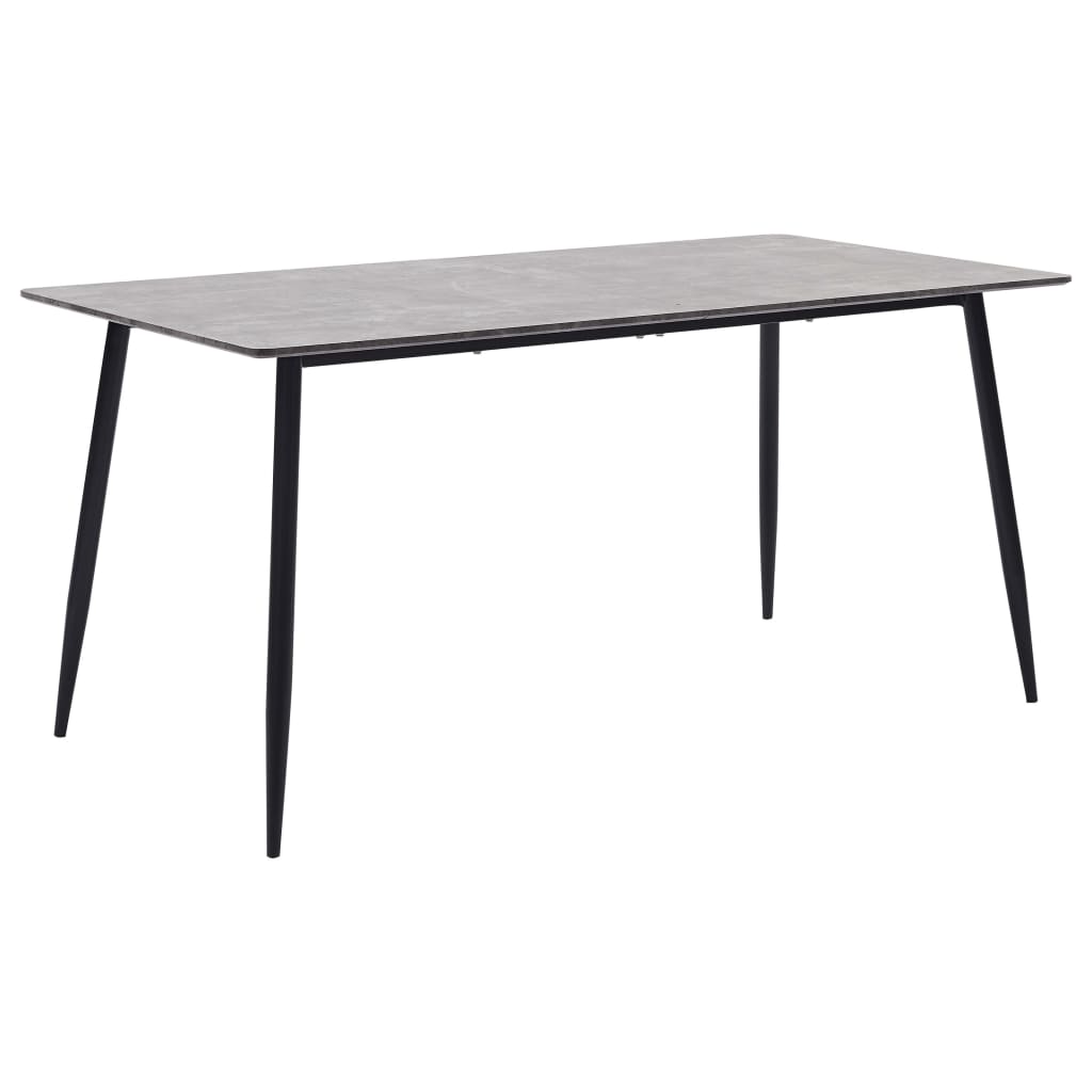 vidaXL Spisebord grå 140x70x75 cm MDF