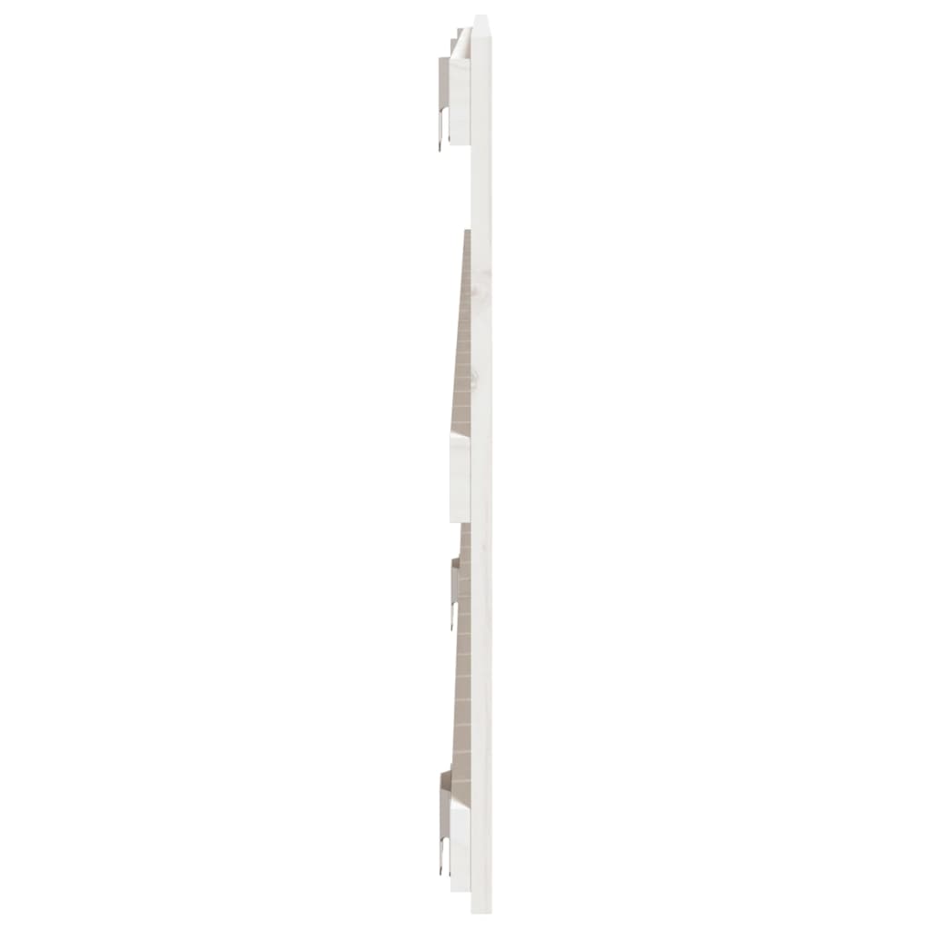 vidaXL Veggmontert sengegavl hvit 140x3x60 cm heltre furu
