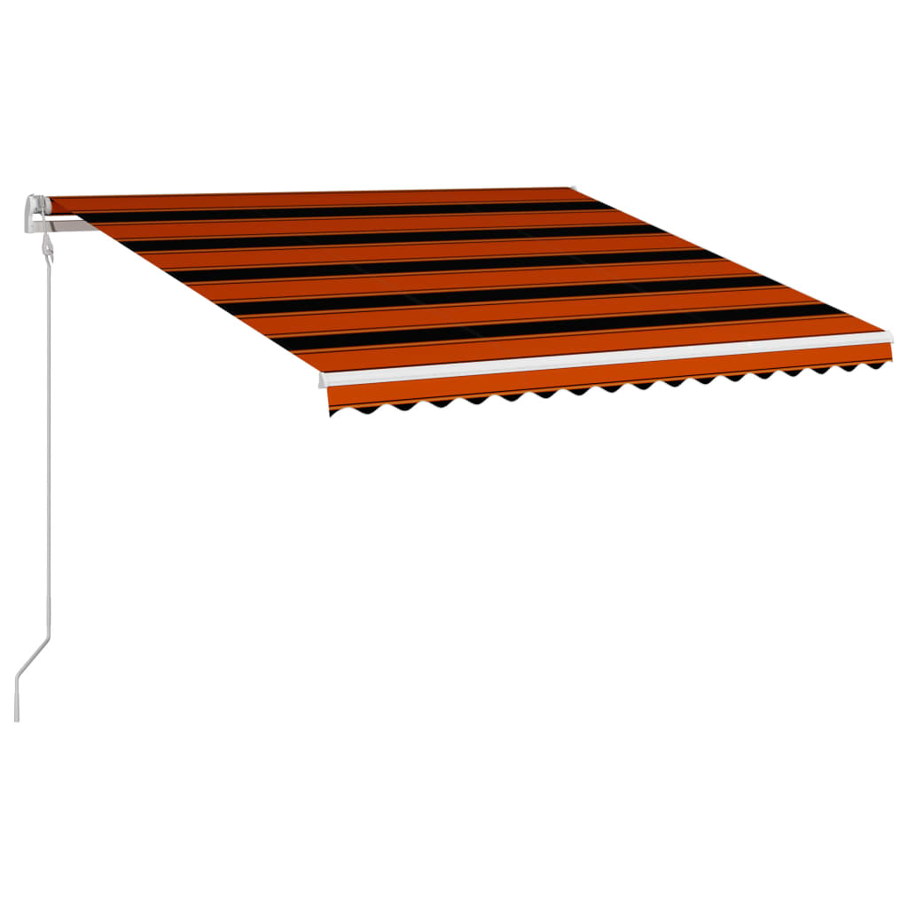 vidaXL Automatisk uttrekkbar markise 400x300 cm oransje og brun
