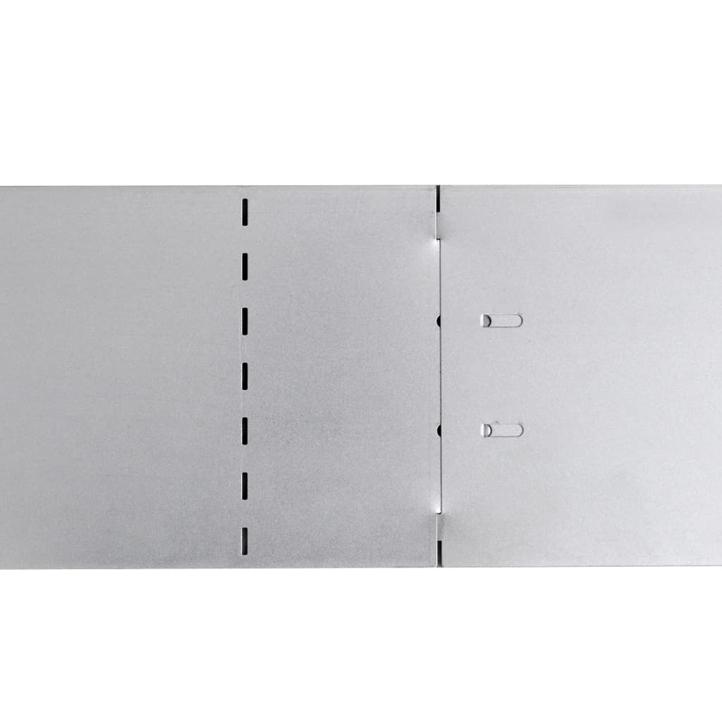 Gjerdekanter i galvanisert stål 5 deler 100x14 cm