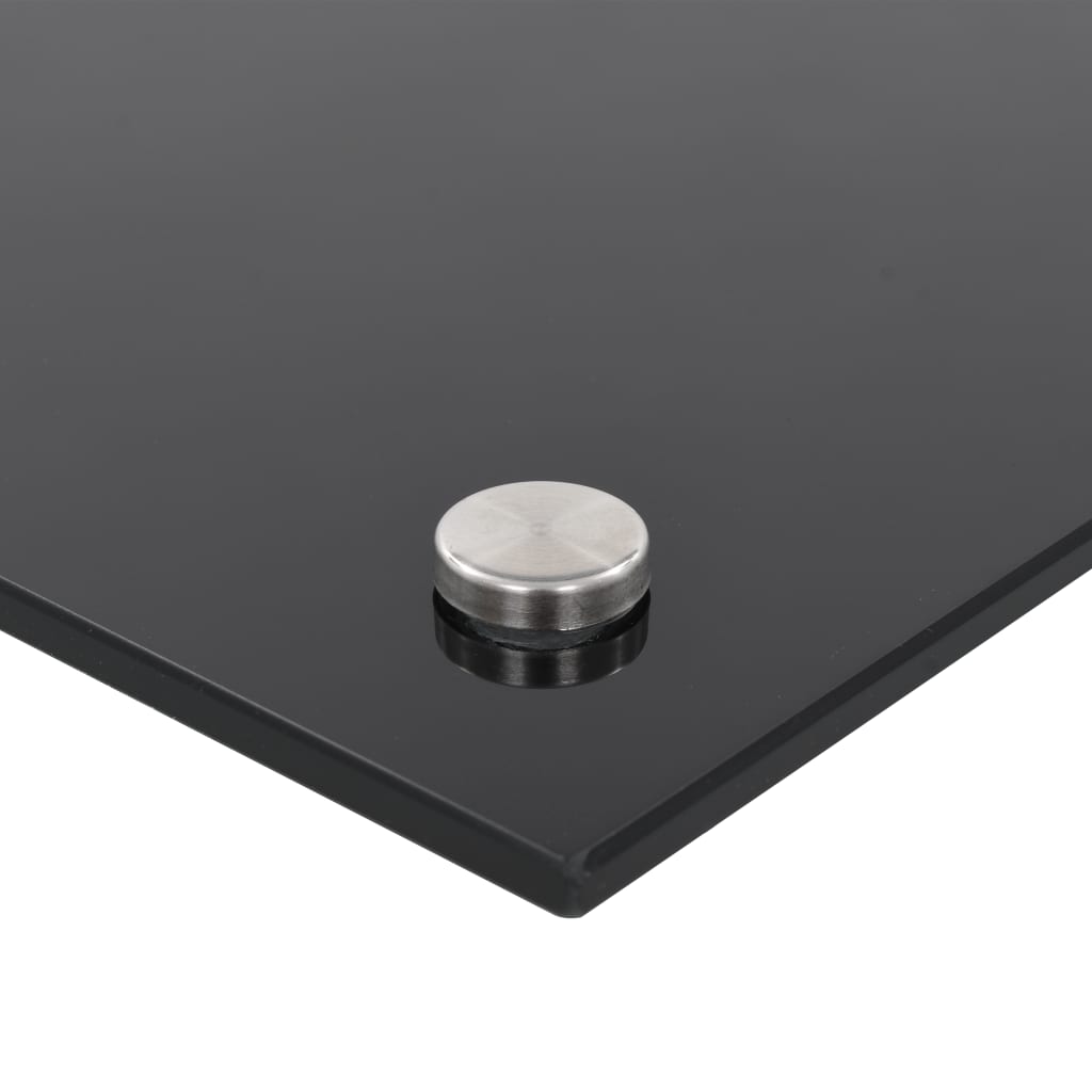 vidaXL Kjøkkenplate svart 80x50 cm herdet glass
