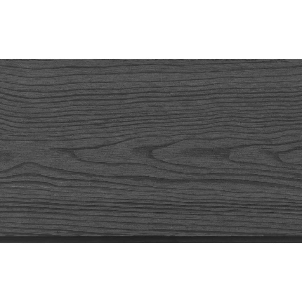 vidaXL Gjerdesett WPC 4 paneler firkantet 699x185 cm grå