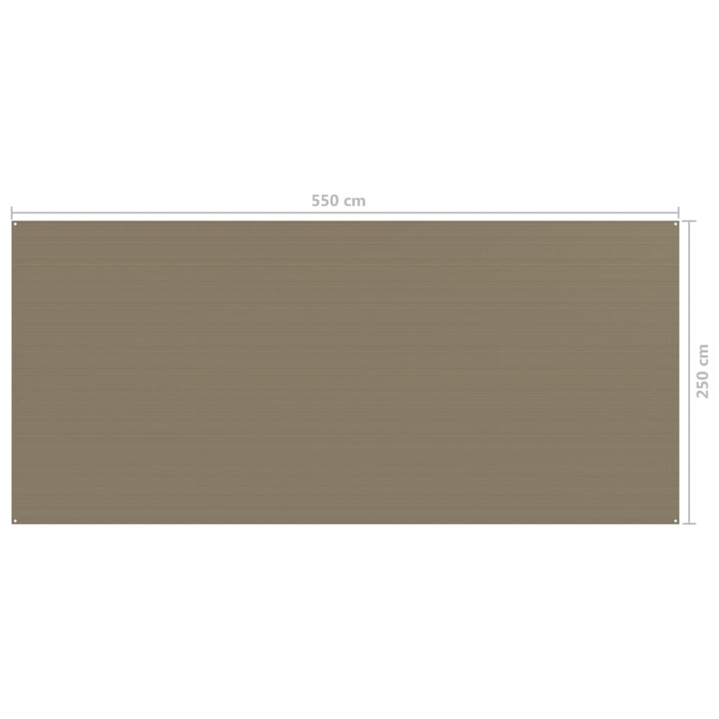 vidaXL Teltteppe 250x550 cm gråbrun