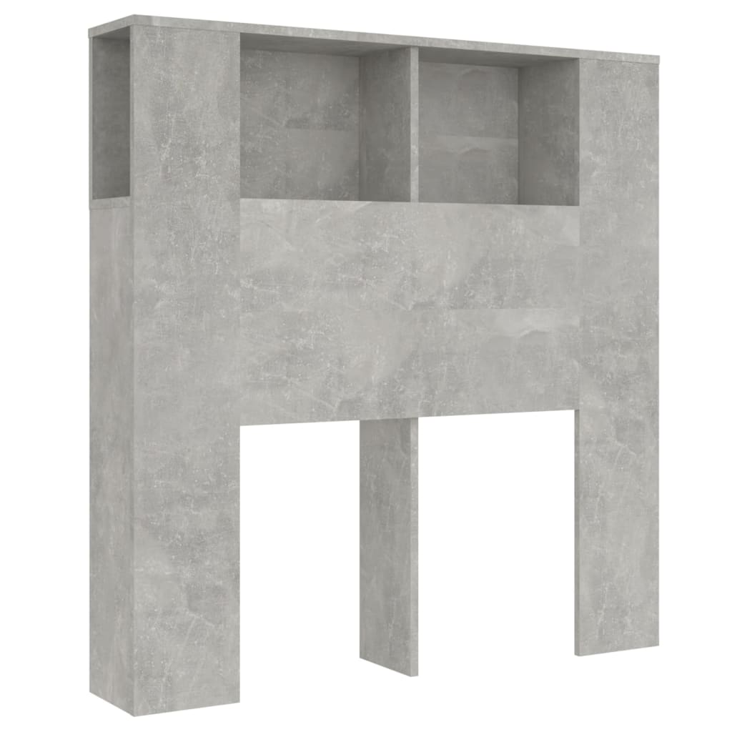 vidaXL Sengegavlskap betonggrå 100x18,5x104,5 cm