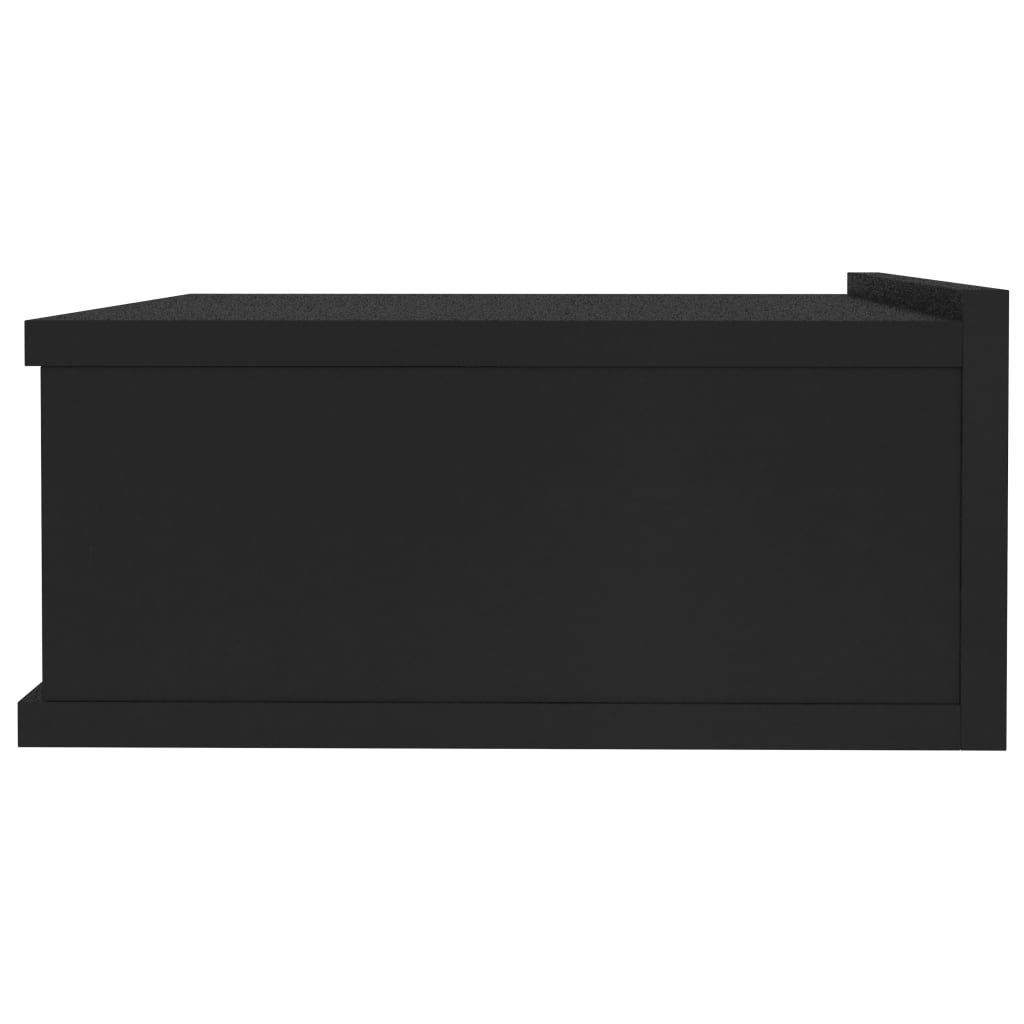 vidaXL Flytende nattbord 2 stk svart 40x30x15 cm sponplate
