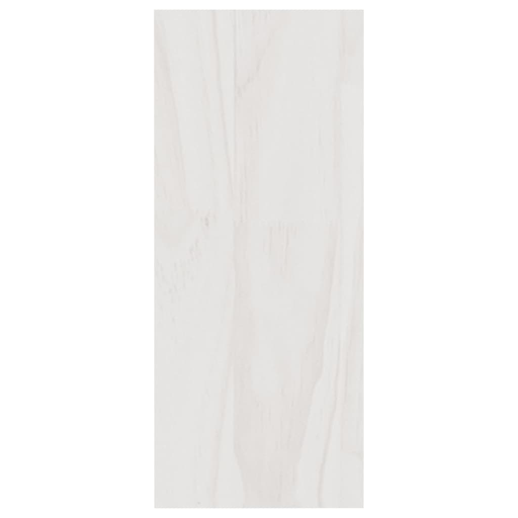 vidaXL Bokhylle hvit 40x30x71,5 cm heltre furu