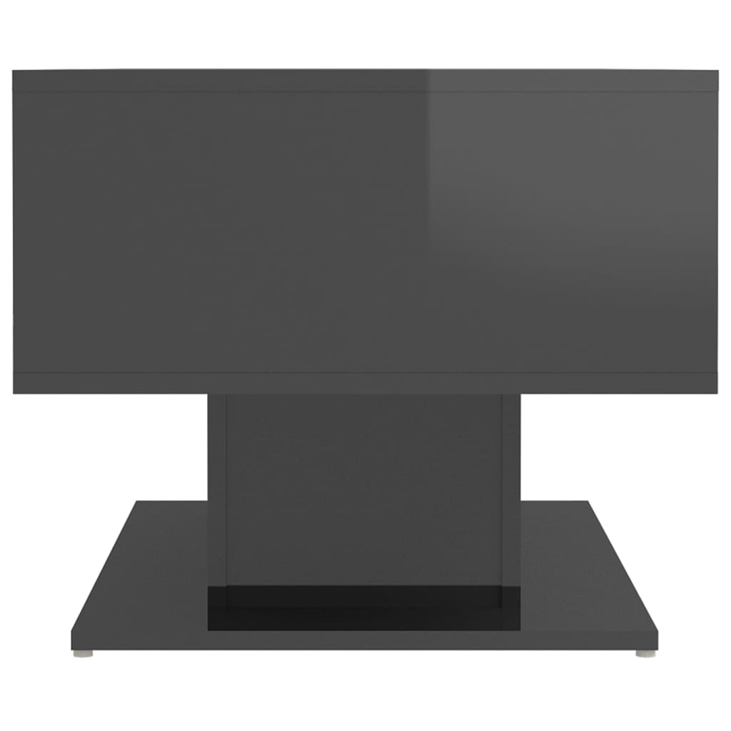 vidaXL Salongbord høyglans grå 103,5x50x44,5 cm sponplate