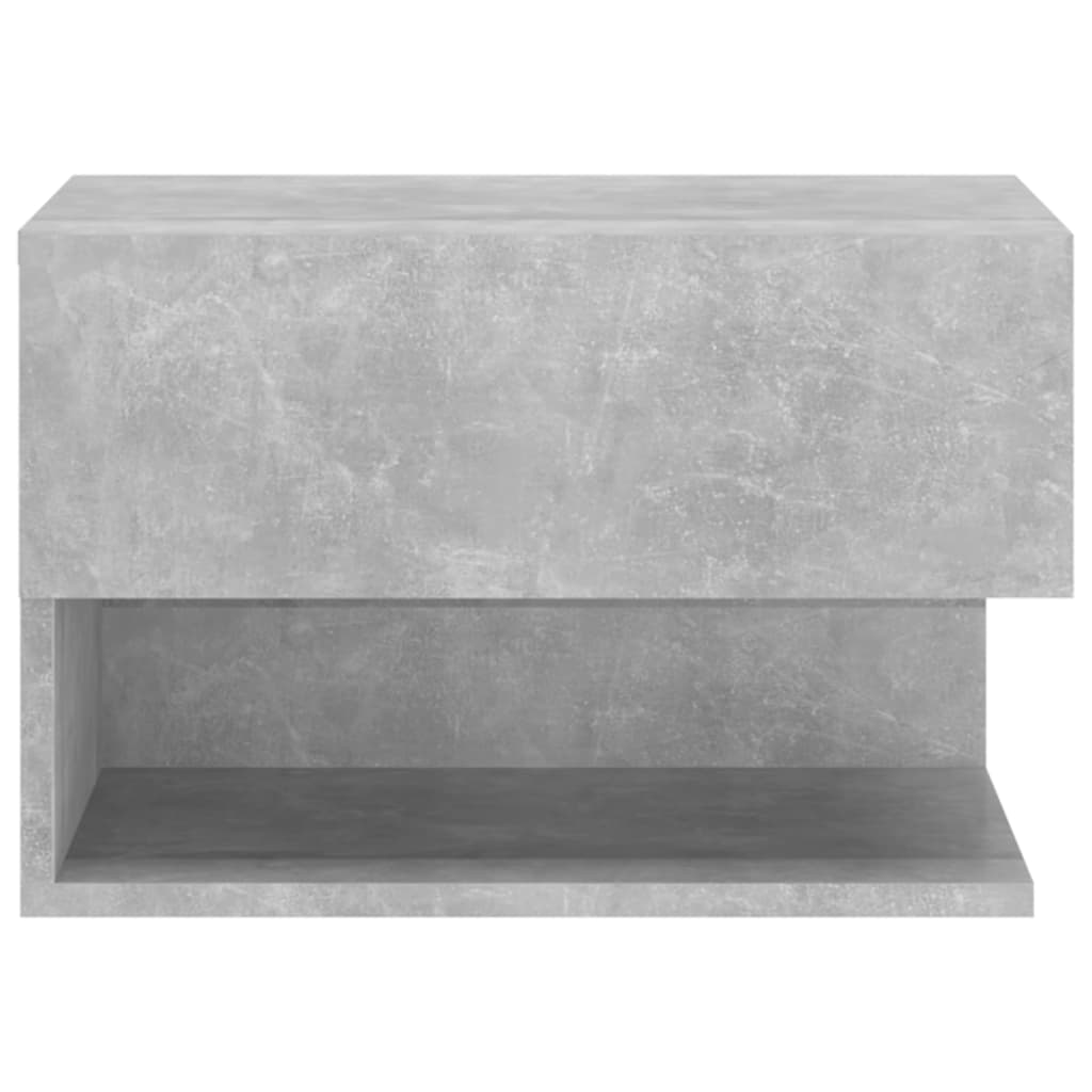 vidaXL Veggmontert nattbord betonggrå