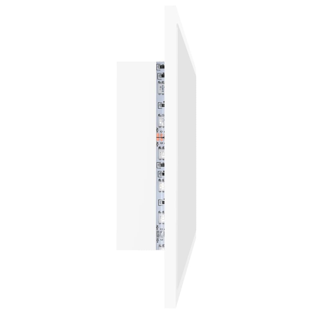 vidaXL Baderomsspeil LED hvit 80x8,5x37 cm akryl