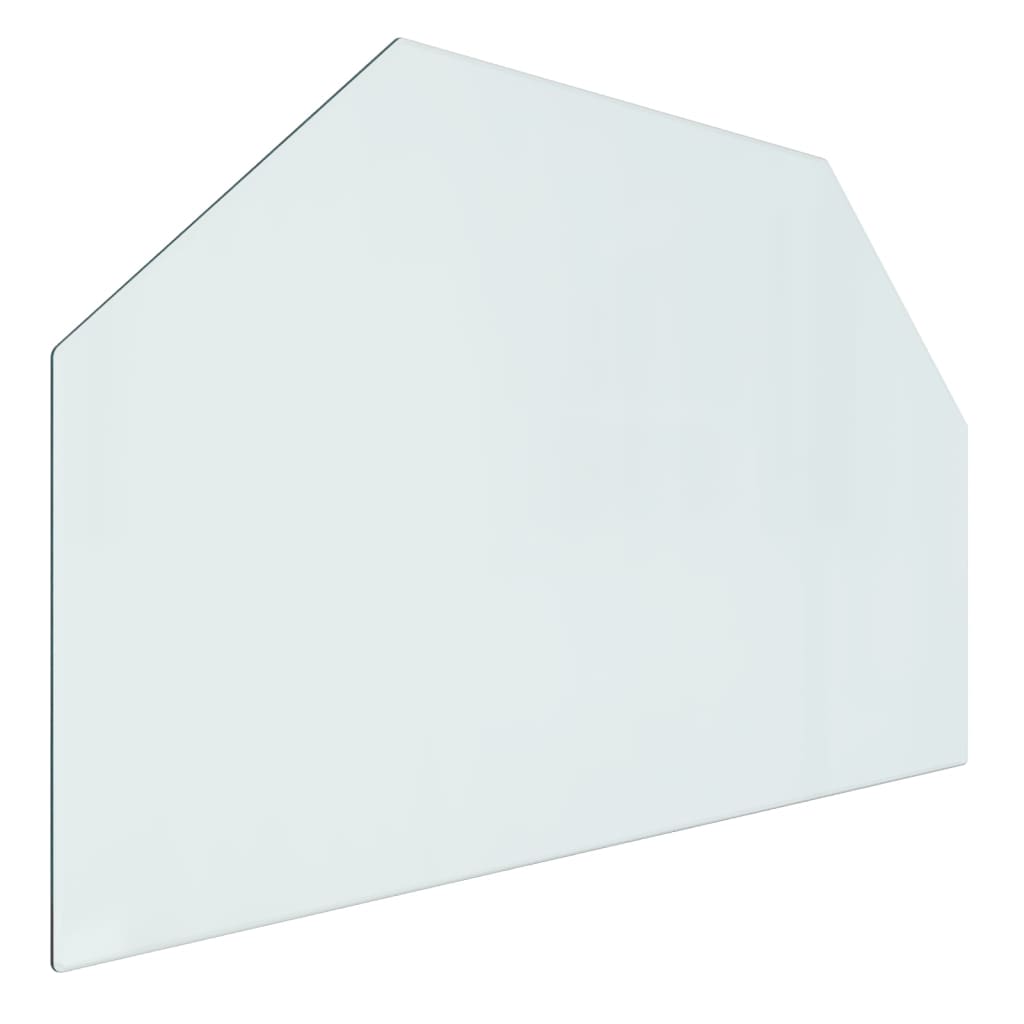 vidaXL Glassplate for peis sekskantet 80x50 cm