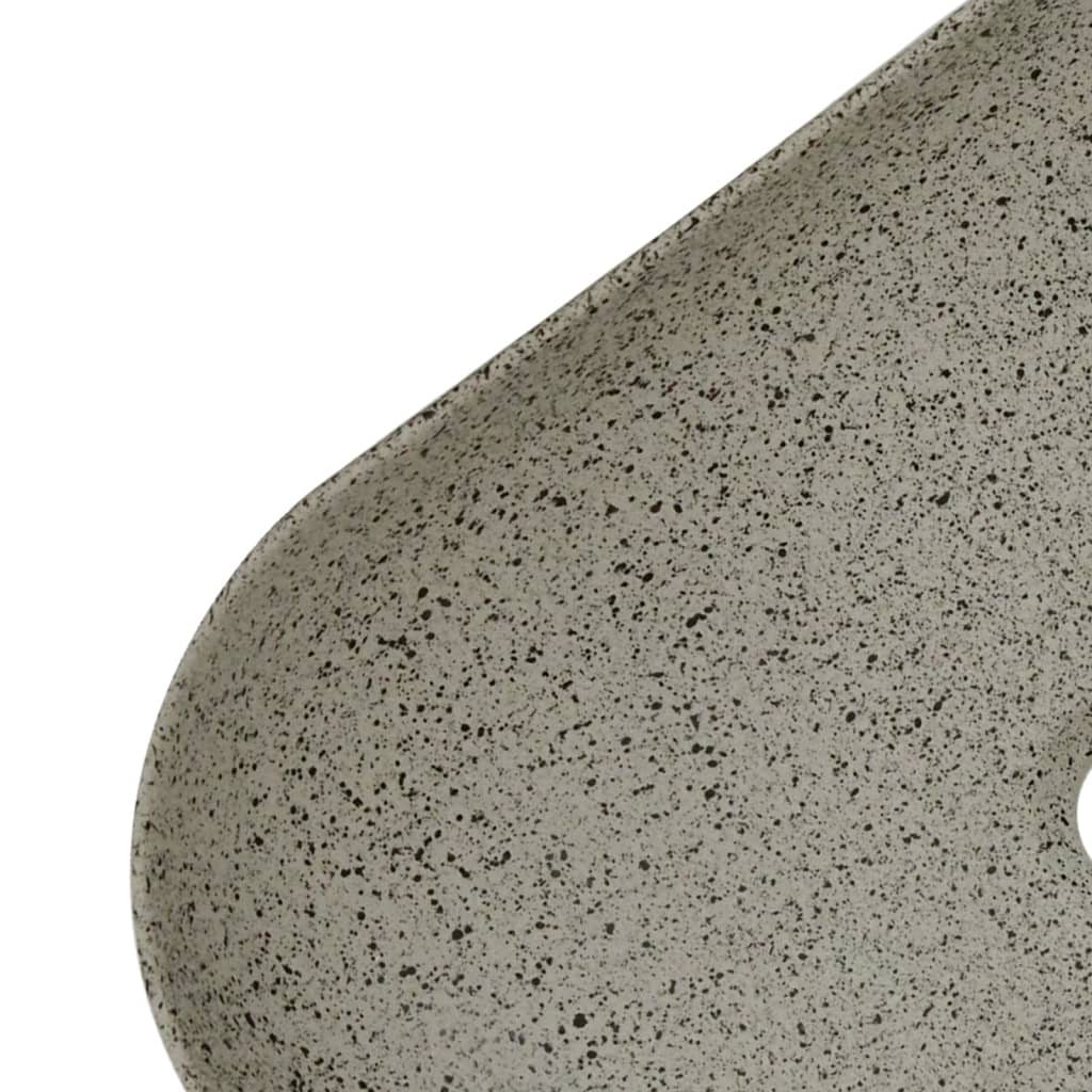 vidaXL Benkeservant grå rektangulær 48x37,5x13,5 cm keramikk