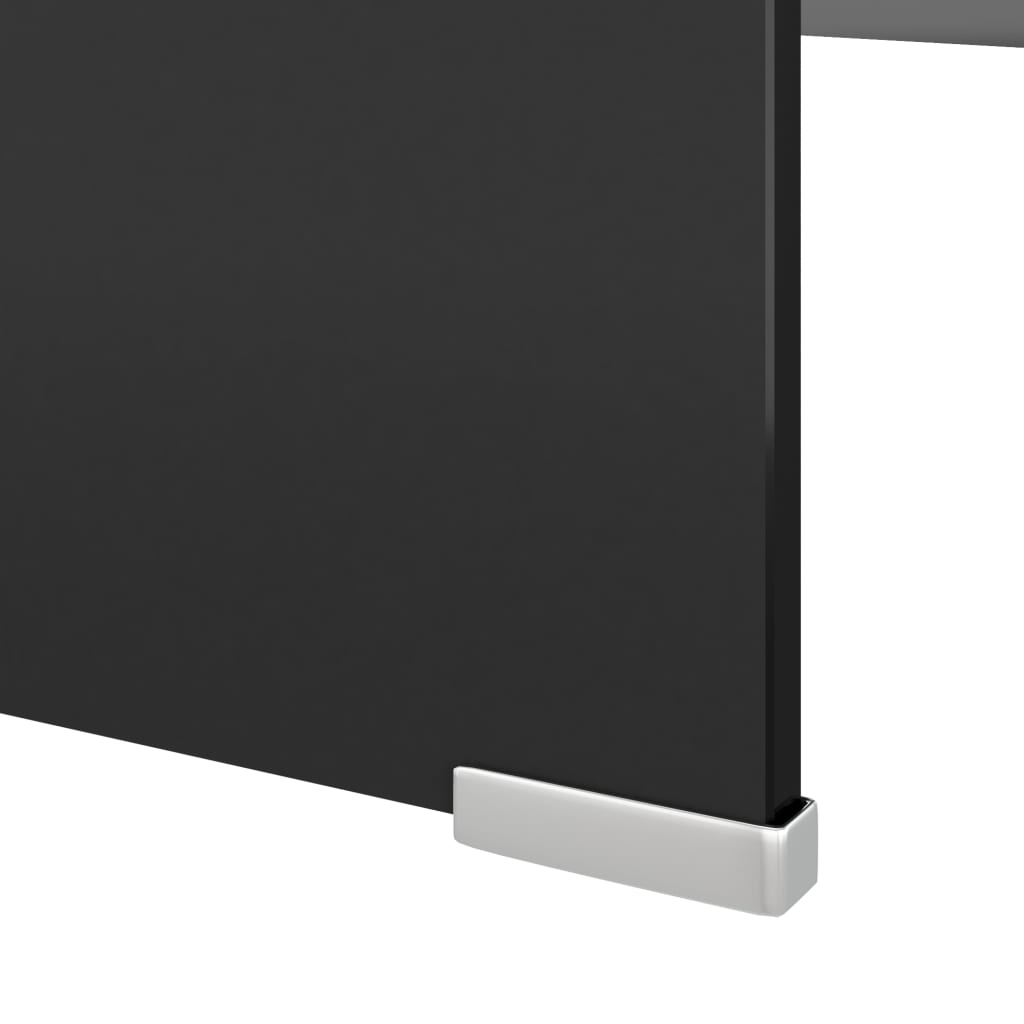 vidaXL TV-benk glass svart 120x30x13 cm