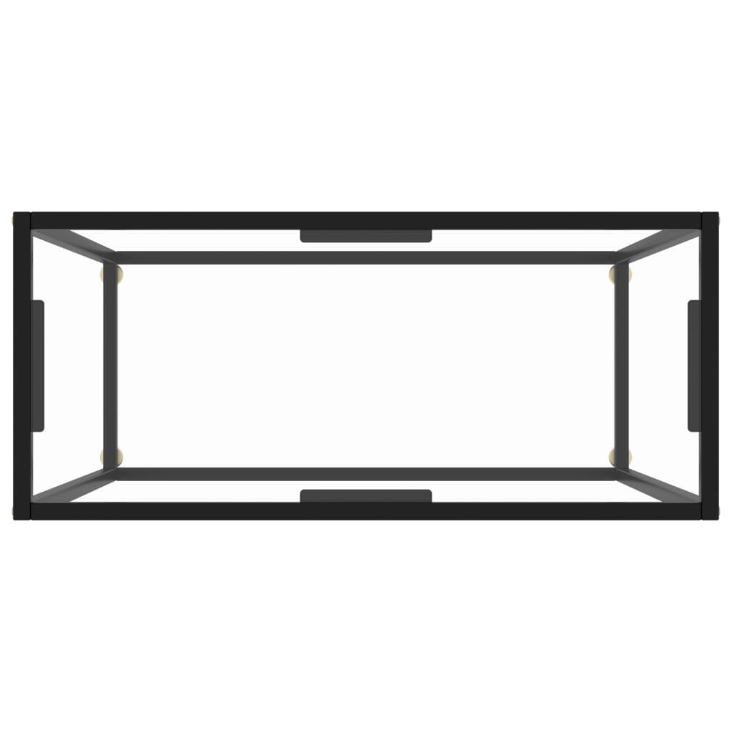 vidaXL Konsollbord gjennomsiktig 80x35x75 cm herdet glass