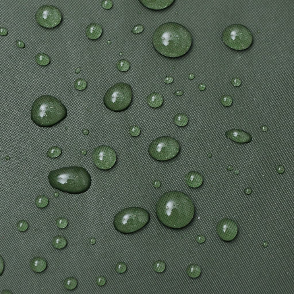 Vanntett slitesterk regnsett med hette, grønn L