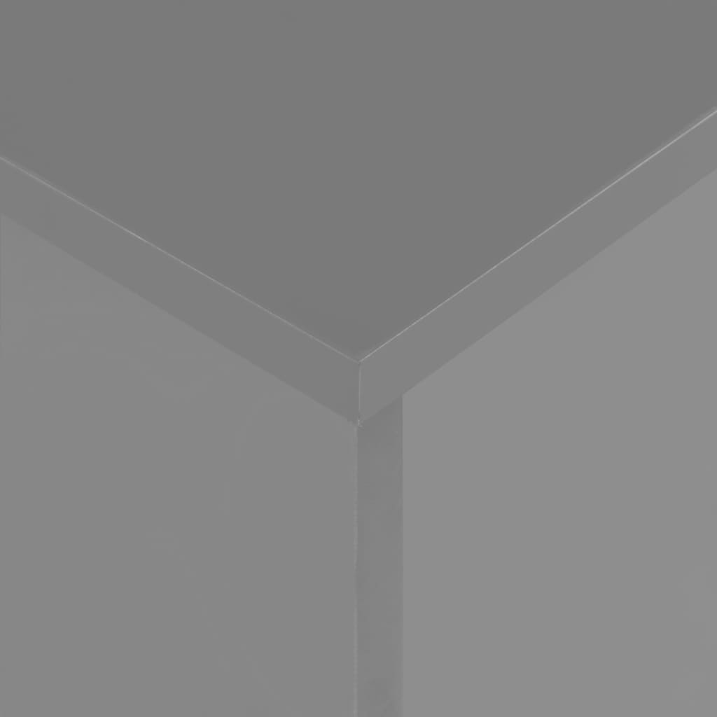 vidaXL Uttrekkbart spisebord høyglans grå 175x90x75 cm