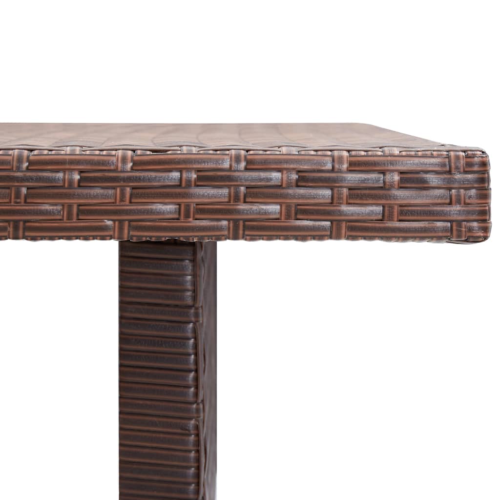 vidaXL Hagebord brun 110x60x67 cm polyrotting