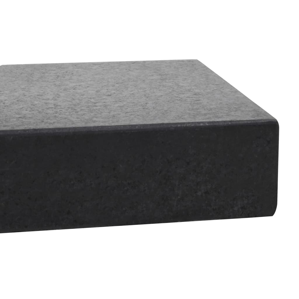 vidaXL Parasollfot granitt 25 kg rektangulær svart