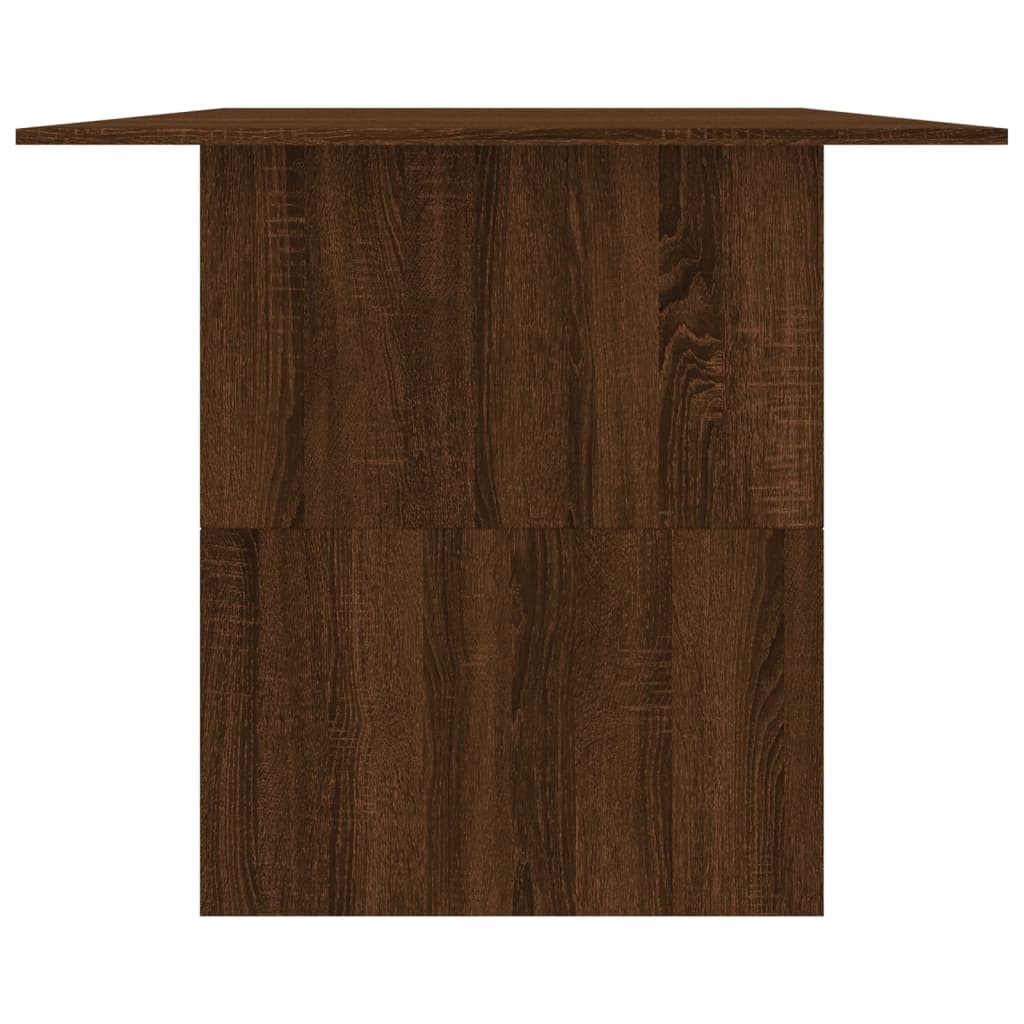 vidaXL Spisebord brun eik 180x90x76 cm konstruert tre