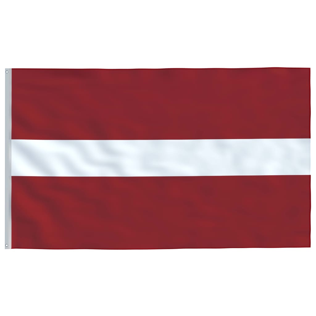vidaXL Latvisk flagg og stang aluminium 6 m