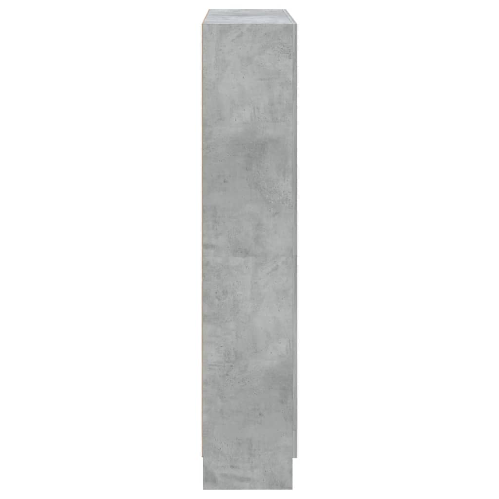 vidaXL Bokhylle betonggrå 82,5x30,5x150 cm sponplate