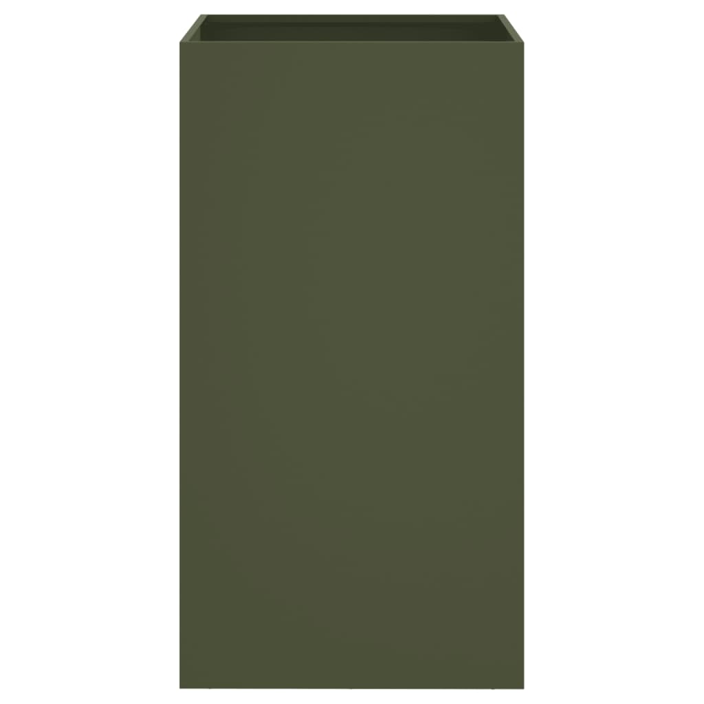 vidaXL Plantekasse olivengrønn 42x38x75 cm kaldvalset stål