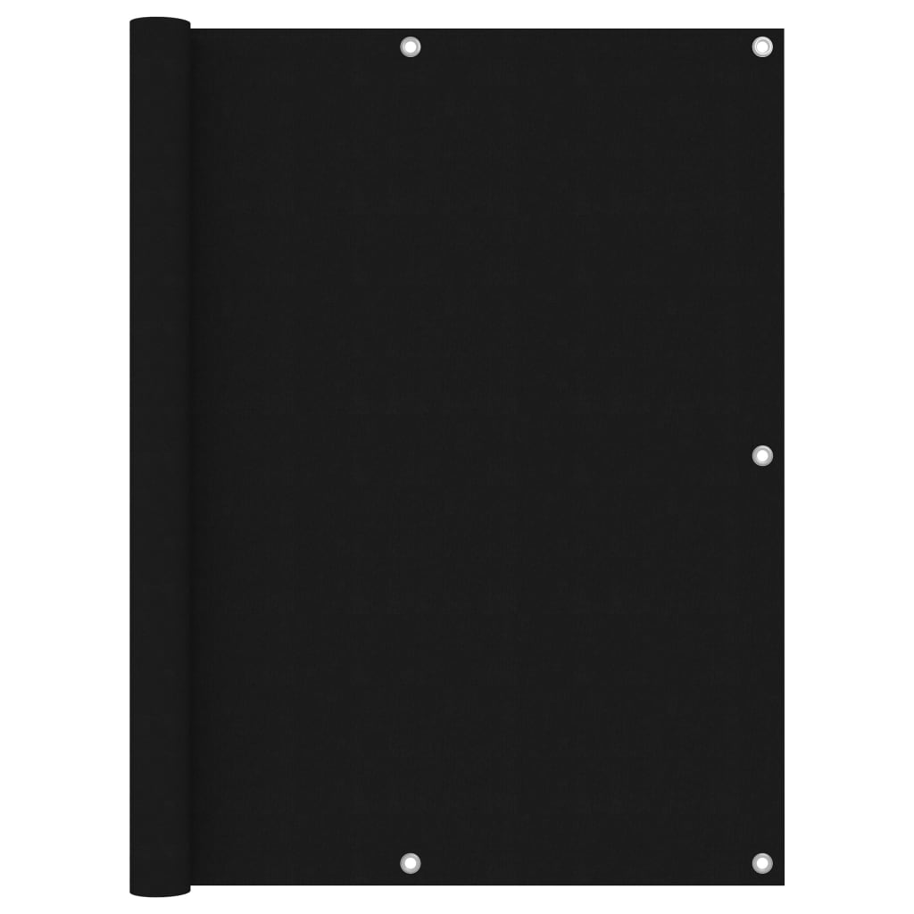 vidaXL Balkongskjerm svart 120x500 cm oxfordstoff