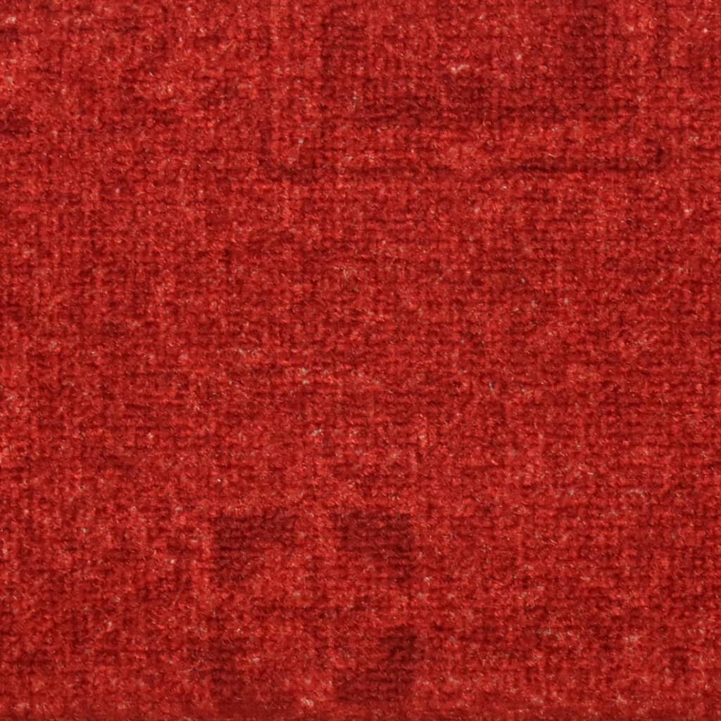 vidaXL Selvklebende trappematter 15 stk rød 65x21x4 cm