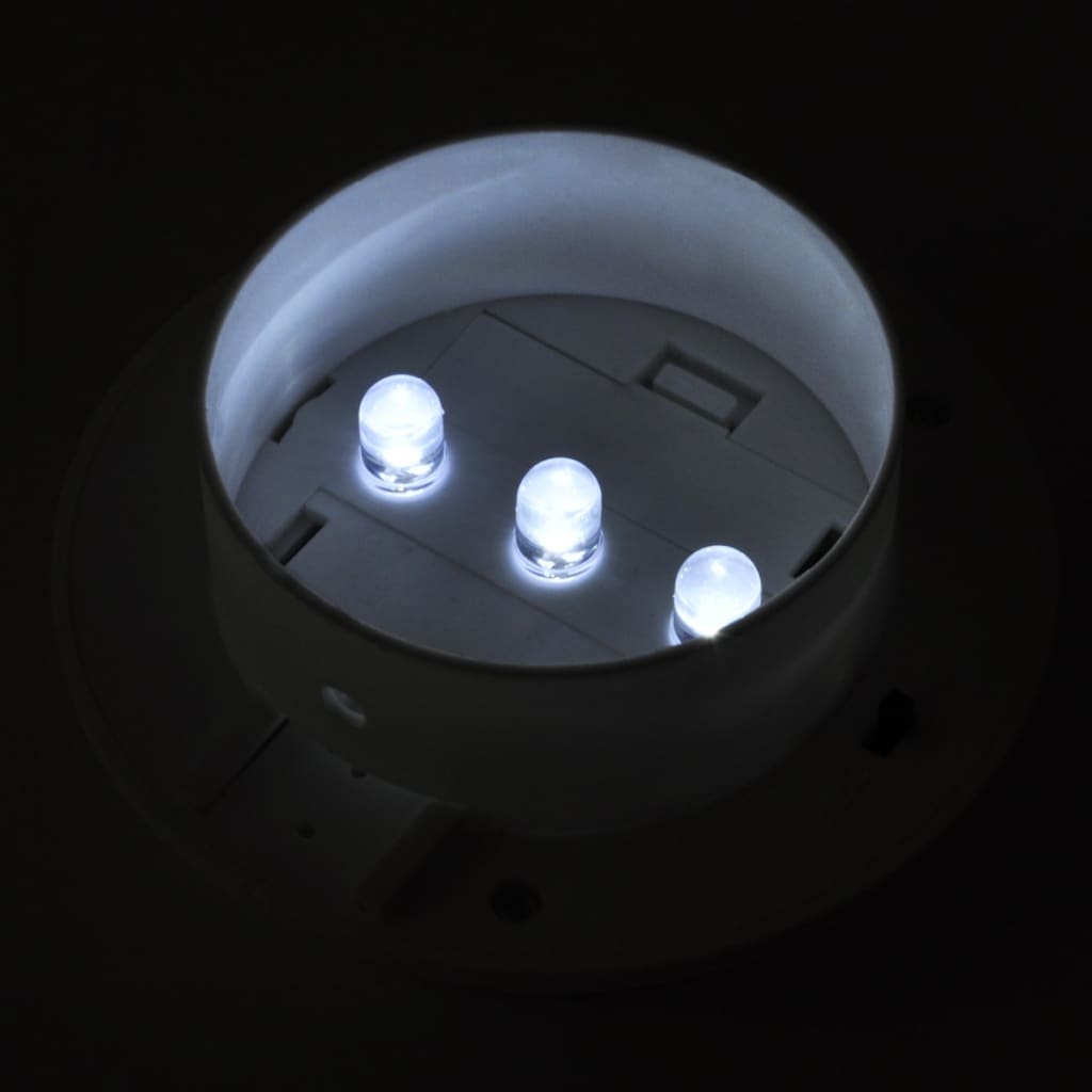 vidaXL Utendørs soldrevne gjerdelamper 12 stk LED hvit
