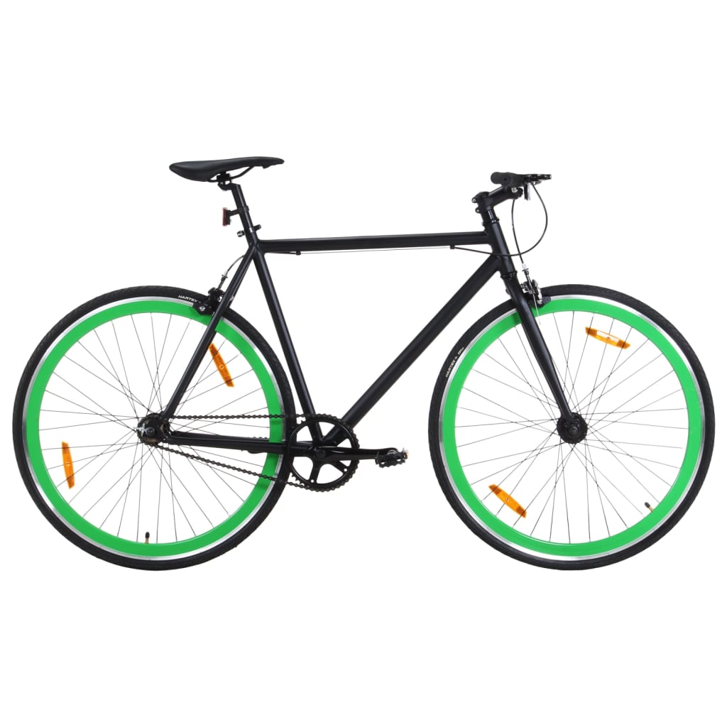 vidaXL Fastnavsykkel svart og grønn 700c 59 cm