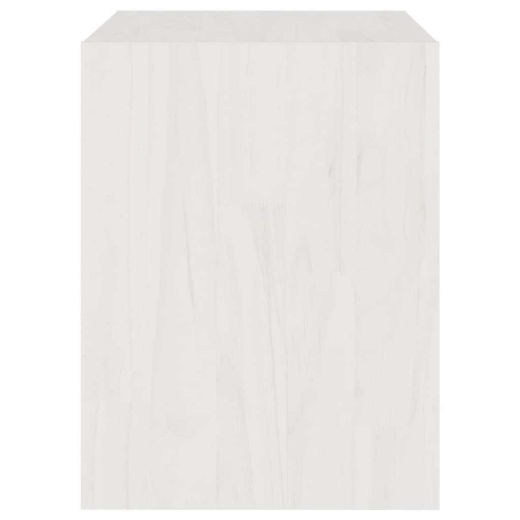 vidaXL Nattbord 2 stk hvit 40x30,5x40 cm heltre furu