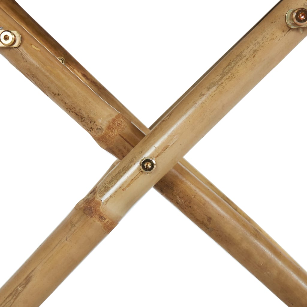 vidaXL Sammenleggbare regissørstoler 2 stk bambus og stoff
