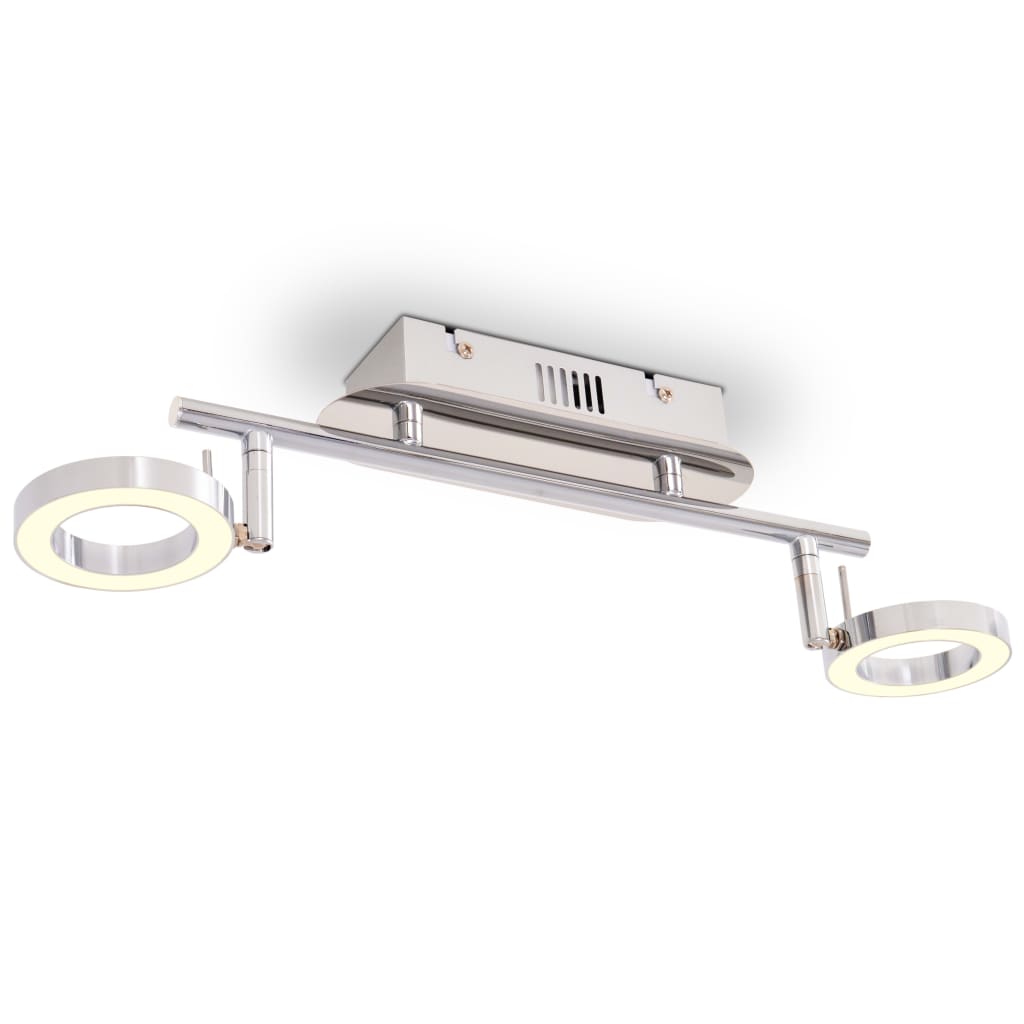 vidaXL LED-vegg-/taklampe med 2 lys varmhvit