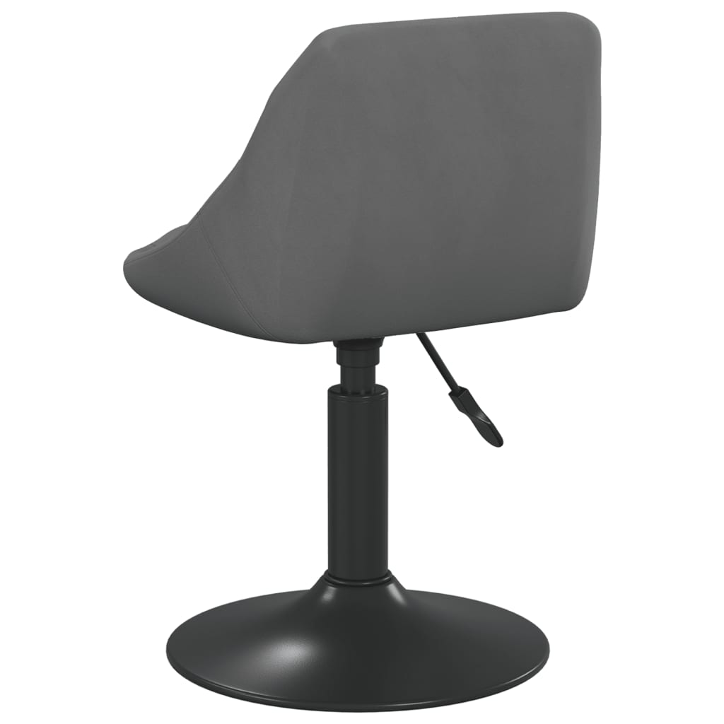 vidaXL Svingbare spisestoler 2 stk mørkegrå fløyel