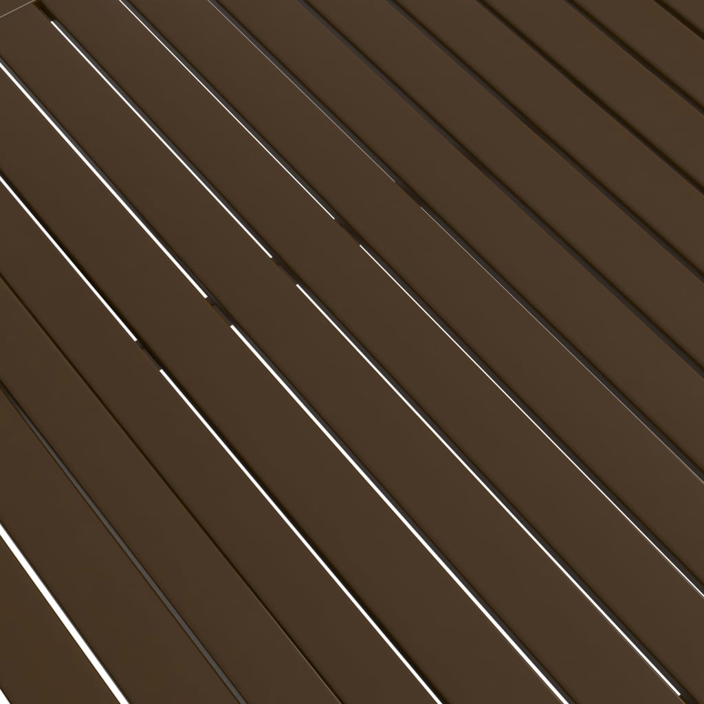 vidaXL Hagebord brun 140x80x72 cm stål