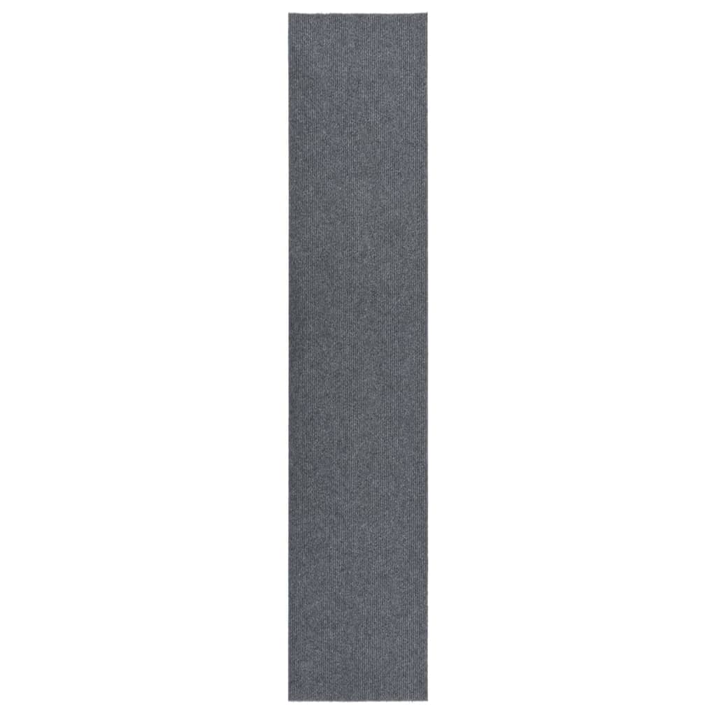 vidaXL Smussfangende teppeløper 100x500 cm grå