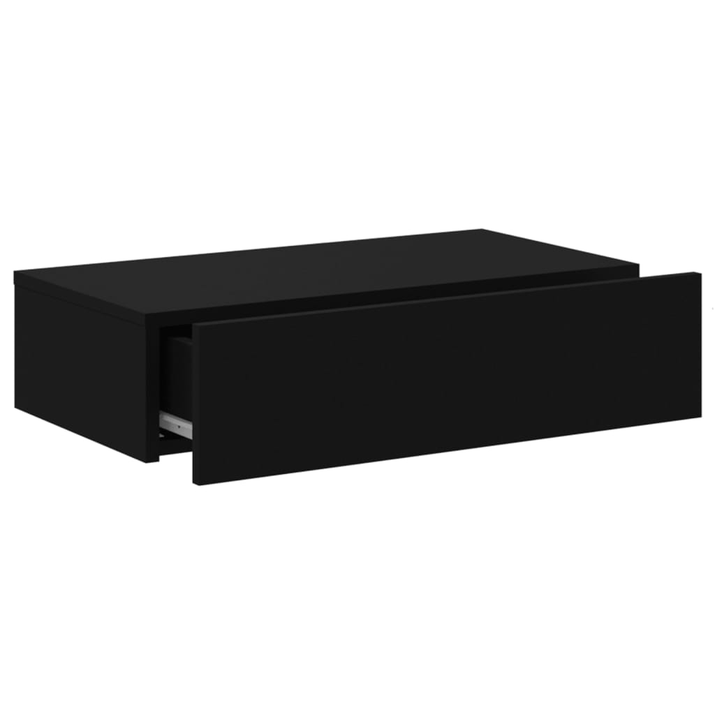 vidaXL TV-benk med LED-lys svart 60x35x15,5 cm