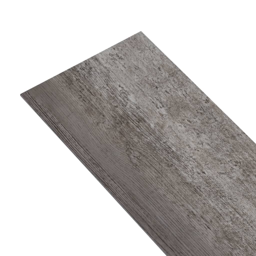 vidaXL PVC-gulvplanker 5,02 m² 2 mm selvklebende stripet tre