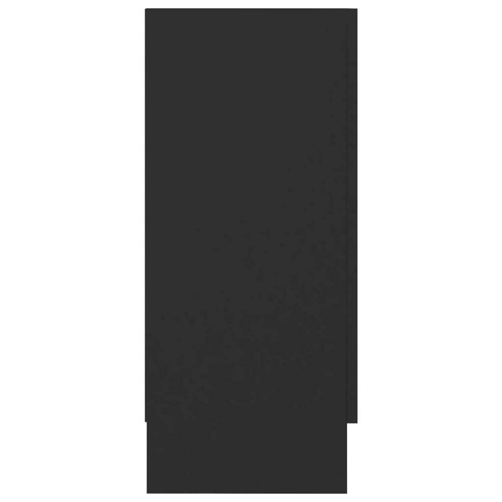 vidaXL Skjenk svart 120x30,5x70 cm sponplate