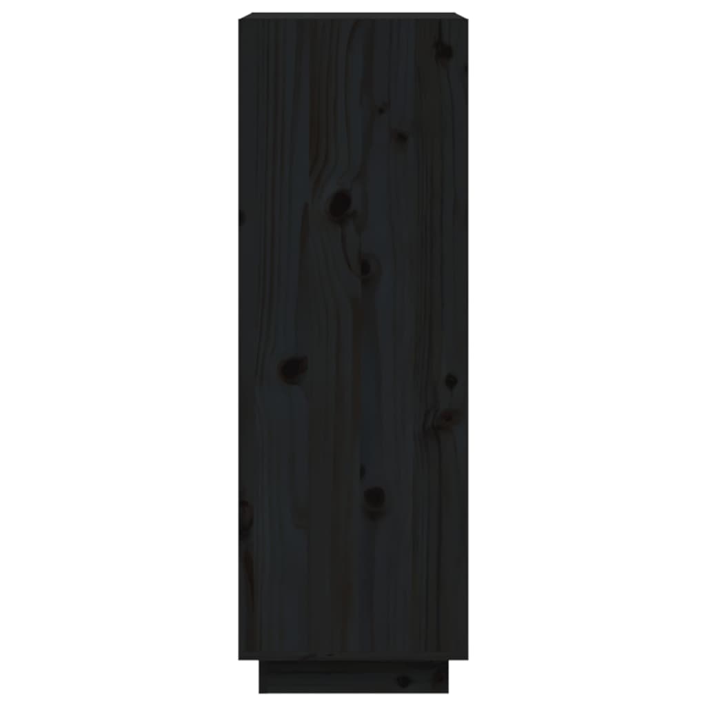 vidaXL Bokhylle/romdeler svart 60x35x103 cm heltre furu