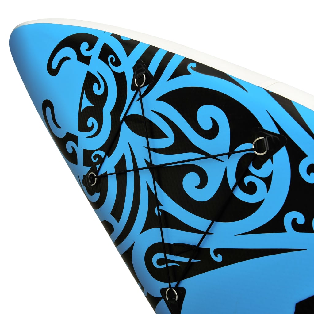 vidaXL Oppblåsbart padlebrettsett 305x76x15 cm blå