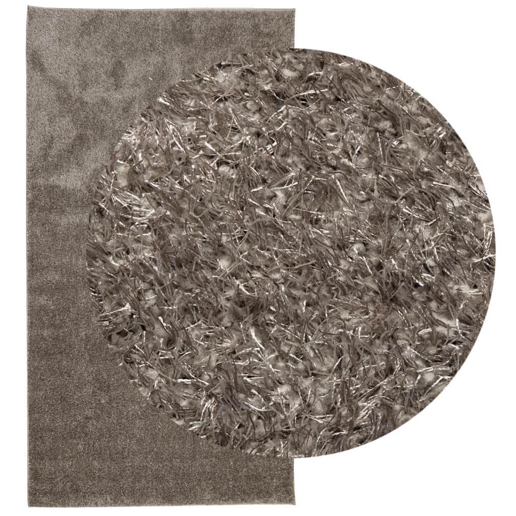 vidaXL Teppe ISTAN med lang luv skinnende utseende grå 80x150 cm